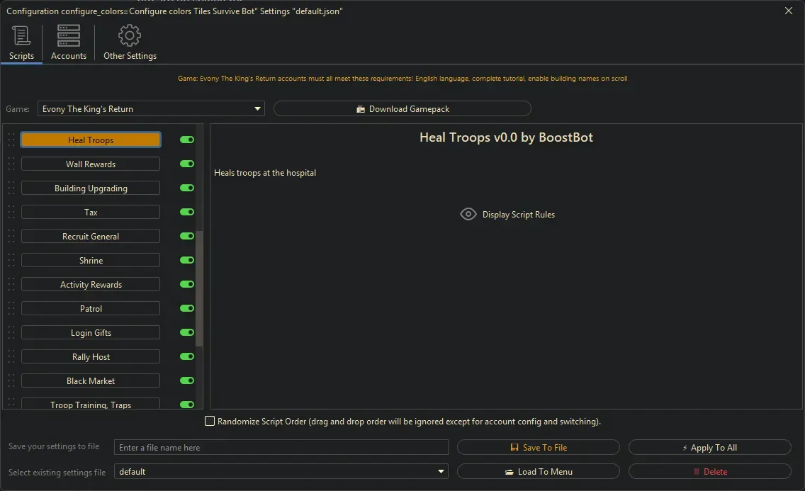 Evony Kings Return Bot - Heal Troops